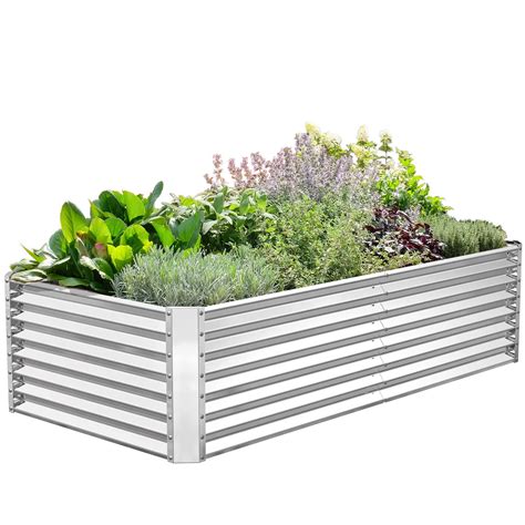 galvanized metal sheet raised garden|raised garden beds outdoor 8x4x2.